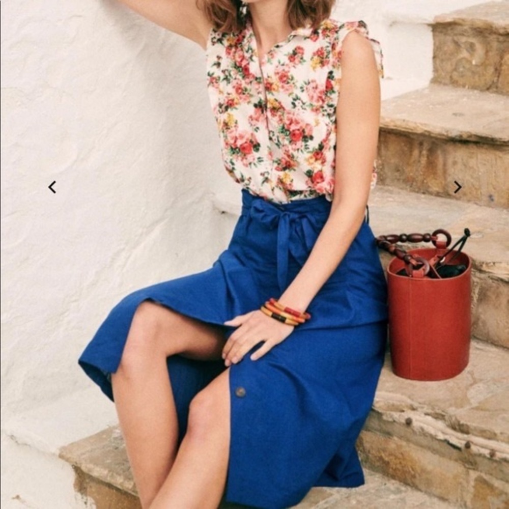 Sézane Jupe Amandine Midi Skirt sz 38/6 Like New!
